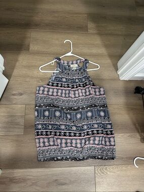 LOFT Womens' Black, Blue and Pink Patterned Halter Shirt
